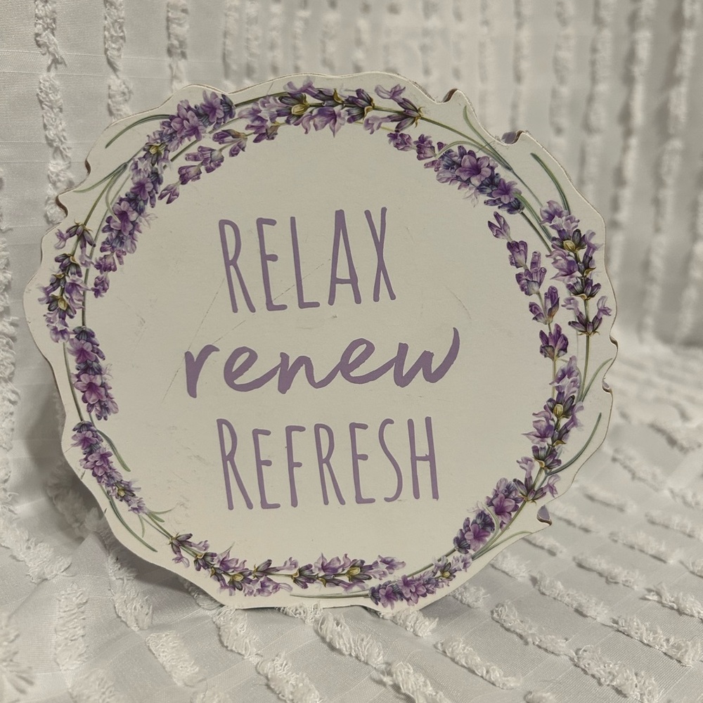 Lavender‎ Floral Home Accent Sign